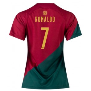 Portugalia Cristiano Ronaldo #7 Koszulka Podstawowych Kobiety MŚ 2022 Krótki Rękaw